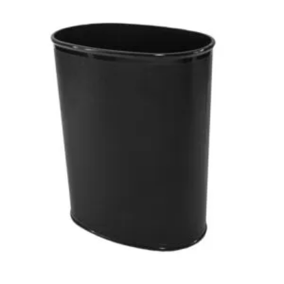 Picture of 14 Qt Oval Ignition Resistant Wastebasket Black