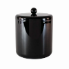 Picture of 2 Qt Round Laquer Ice Bucket w/ Lid and Coordinating Knob and Insulating Liner