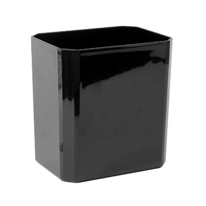 Picture of 8 Qt Facet Rectangular Wastebasket  Black