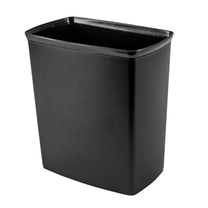 Picture of 10 Qt Oval Ignition Resistant Wastebasket Black