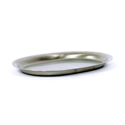 Picture of Brushed Stainless Steel Oval Amenity Tray w/ Wide Edge