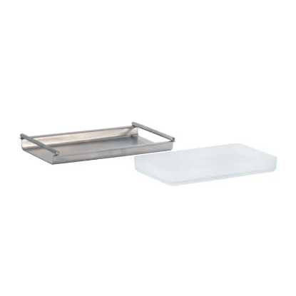 Picture of Brushed Stainless Steel Rectangular  Amenity Tray w/ Bar Handles