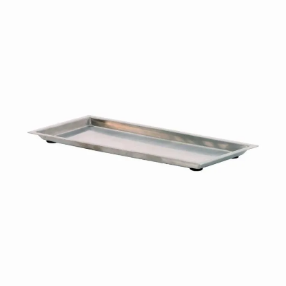 Picture of Brushed Stainless Steel Rectangular  Amenity Tray w/ Wide Edge 