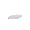 Picture of Certified Green Oval Acrylic Amenity Tray with feet- Made of Recycled Materials - Clear