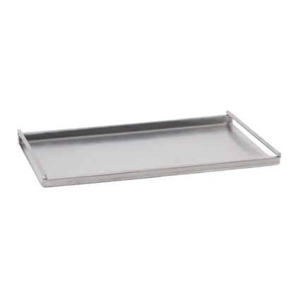 Picture of Rectangular Brushed Stainless Steel  Tray w/ Large Bar Handles
