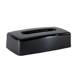 Picture of Rectangular Laquer Flat Tissue Box Cover w/ Open Bottom and Rounded Edges