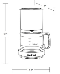 Picture of Conair Cuisinart 4-Cup w/ Stainless Steel Carafe Coffeemaker Black