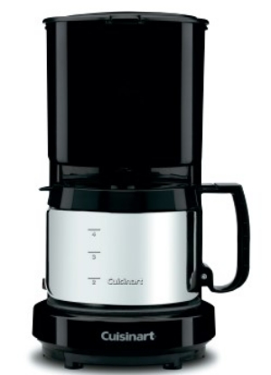 Picture of Conair Cuisinart 4-Cup w/ Stainless Steel Carafe Coffeemaker Black
