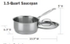 Picture of Conair Cuisinart Stainless Steel 1½ QT Saucepan Stainless