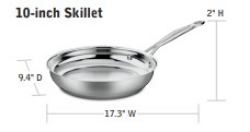 Picture of Conair Cuisinart Stainless Steel 10" Skillet Stainless