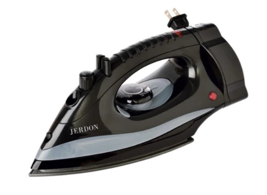 Picture of Jerdon Iron Retractable Power Cord Black