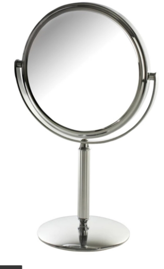 Picture of MC105N Jerdon Models Choice Non-Lighted Table Top Mirror Nickel 5.5" 5X-1X Height 9.75" 6/Case