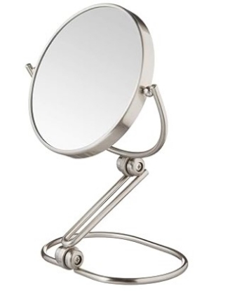 Picture of Jerdon Models Choice Non-Lighted Folding Travel Mirror Nickel Finish