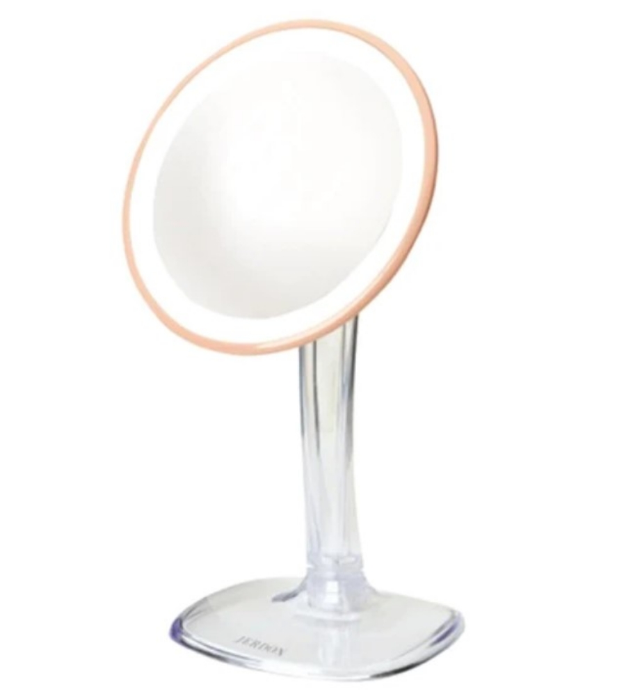 Picture of Jerdon LED Lighted Makeup Mirror With Spot Mirror White