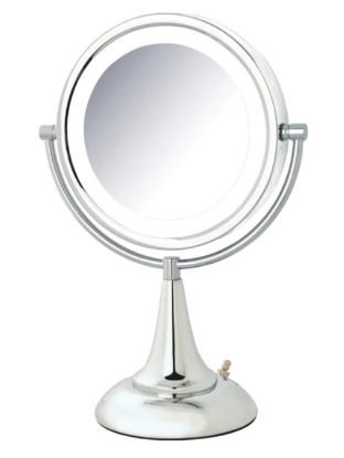 Picture of Jerdon LED Lighted Table Top Mirror Nickel