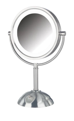 Picture of Jerdon LED Oval Lighted Table Mirror Nickel