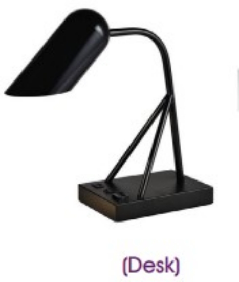 Picture of Gemini Lamp Collections Desk Black