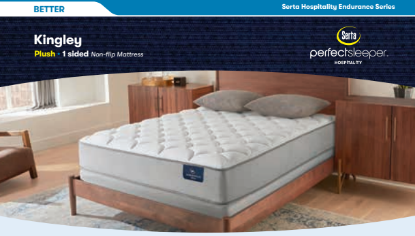 Picture of Serta Choice Hotels Kingley Plush - 13.25"  King 76x80 One Sided Mattress Only Approved for Quality Inn, Clarion, Clarion Pointe WoodSpring, Suburban, Econolodge, Rodeway