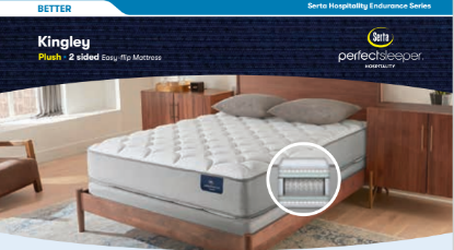 Picture of Serta Choice Hotels Kingley Plush - 13.25"  King 76x80 Two Sided Mattress Only Approved for Quality Inn, Clarion, Clarion Pointe WoodSpring, Suburban, Econolodge, Rodeway