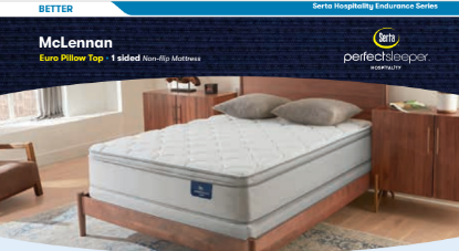 Picture of Serta Choice Hotels McLennan Euro Pillow Top - 13.5"  King 76x80 One Sided Mattress Only Approved for Quality Inn, Clarion, Clarion Pointe WoodSpring, Suburban, Econolodge, Rodeway