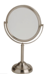 Picture of JP910NB Jerdon Non-Lighted Table Top Mirror Nickel 6" 10X-1X Height 11" 6/Case