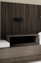 Picture of Alpine Collection Floating Nightstand w/ Cubby (Must be used with wall guard) W 24" D 16" H 7" Casegood Finish Color