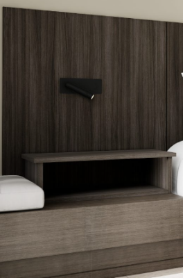 Picture of Alpine Collection Floating Nightstand w/ Cubby (Must be used with wall guard) W 24" D 16" H 7" Casegood Finish Color