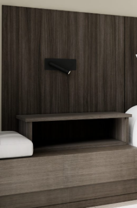 Picture of Alpine Collection Floating Nightstand w/ Cubby