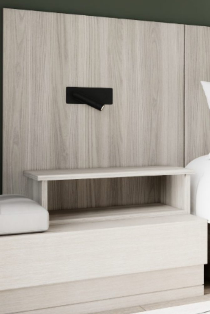 Picture of Alpine Collection Floating Nightstand w/ Cubby (Must be used with wall guard) W 24" D 16" H 7" Casegood Finish Color