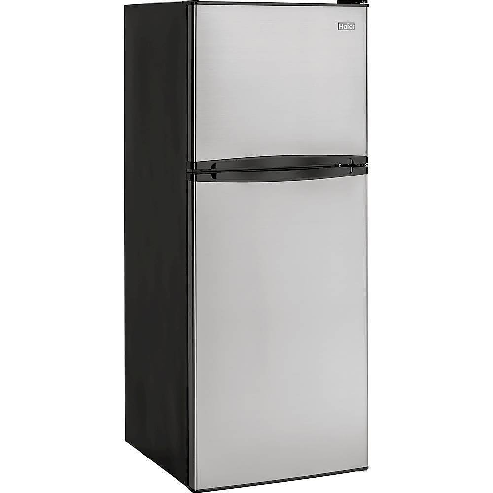 Picture of Haier - 9.8 Cu. Ft. Top-Freezer Refrigerator - Stainless Steel