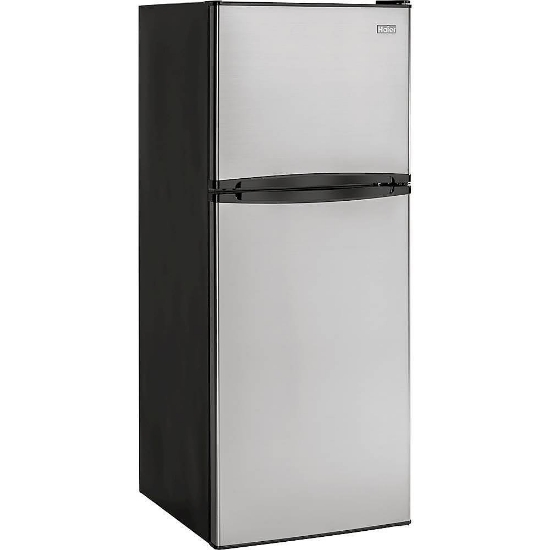 Picture of Haier - 9.8 Cu. Ft. Top-Freezer Refrigerator - Stainless Steel