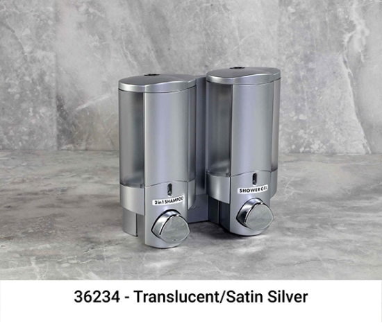 Picture of AVIVA Three Chamber satin silver  Dispenser  