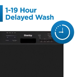 Picture of Danby Dishwasher Built in dishwasher SS interior 4 wash programs electronic timer delay start option adjustable automatic rinse aid dispenser overflow protection 51dBA