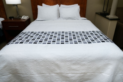 Picture of Marigold Stained Glass Coverlet White/Grey Tones King