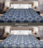 Picture of Marigold Maze Reversible Coverlet Navy/Grey Full XL