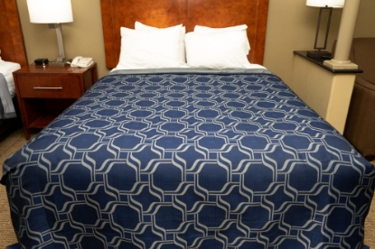Picture of Marigold Maze Reversible Coverlet Navy/Grey King