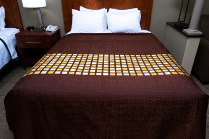 Picture of Marigold Stained Glass Coverlet Brown/Gold Tones Full XL