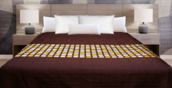 Picture of Marigold Stained Glass Coverlet – Brown/Gold Tones