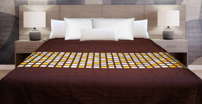 Picture of Marigold Stained Glass Coverlet – Brown/Gold Tones