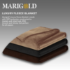 Picture of Marigold Fleece Blanket Elegance Brown Queen