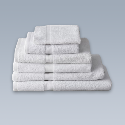 Picture of Sparkle Supreme 24" x  48" 86/14 Cotton Polyester Ring Spun Bath Towel With Cam Border Bale Pack 8 lb