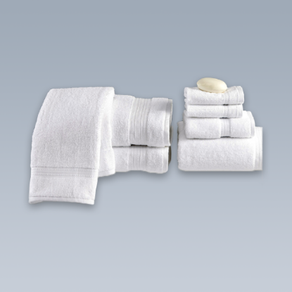 Picture of Sparkle Supreme 24" x  50" 86/14 Cotton Polyester Ring Spun Bath Towel With Cam Border Bale Pack 10.50 lb
