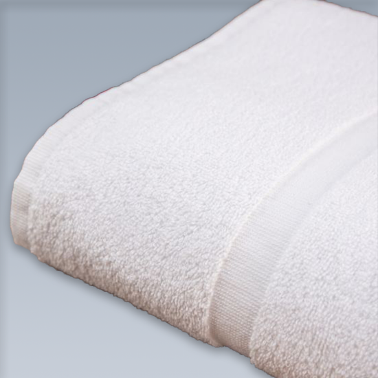 Picture of Economy 24" x 48" 100% Cotton Blend Cam Bath Towel Optic White 8 lb