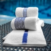 Picture of Economy Blue Center Stripe Pool Towel 24" x  48" Pack Bale  8 lb