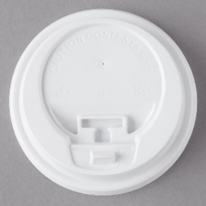 Picture of Leafy 9-10 OZ COFFE CUP LOCKABLE SIPPER LIDS- WHITE 1000/CS