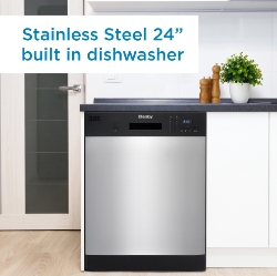 Picture of Danby Dishwasher Built-in dishwasher Electronic controls  SS interior 6 wash programs 4 wash temperatures 52dBA