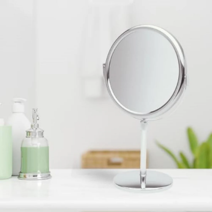 Picture of Jerdon Non-Lighted Table Top Mirror Height Ajustable Chrome