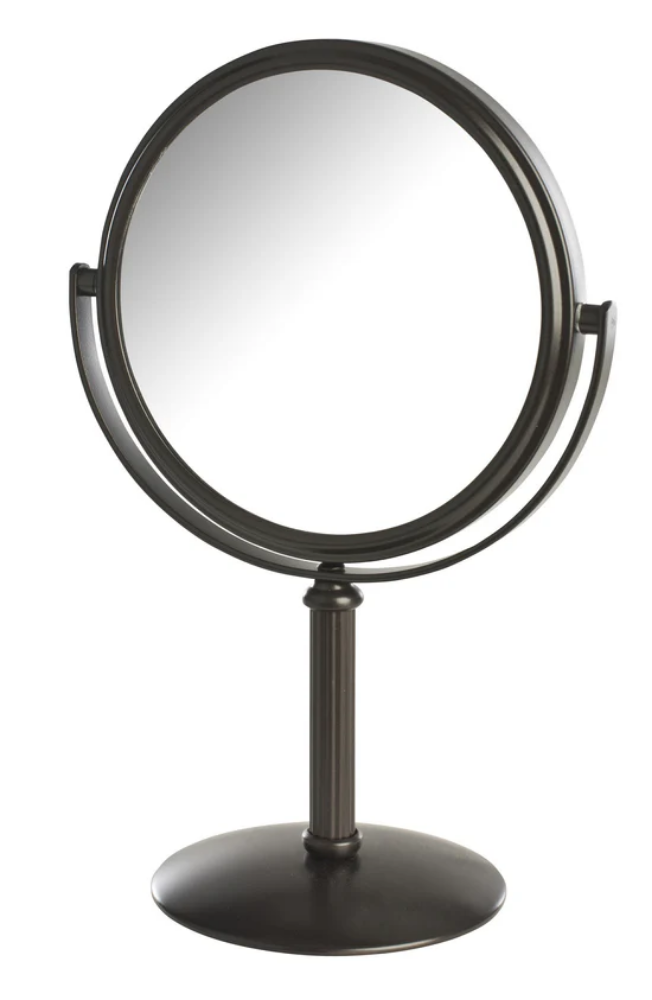 Picture of Jerdon Models Choice Non-Lighted Table Top Mirror Bronze 5.5" 5X-1X Height 9.75"