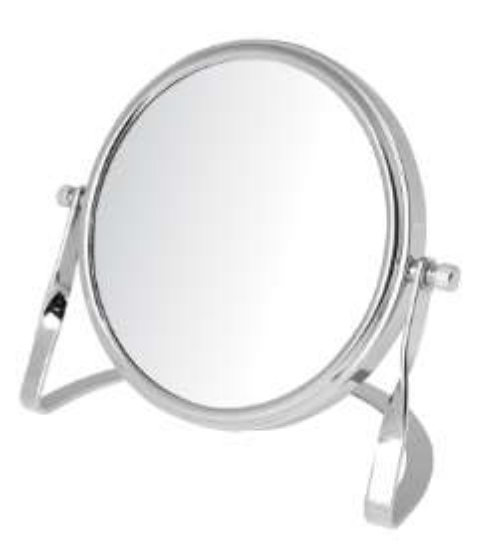 Picture of Jerdon Models Choice Non-Lighted Table Top Mirror Chrome 5.5" 5X-1X Height 5.75" 6/Case