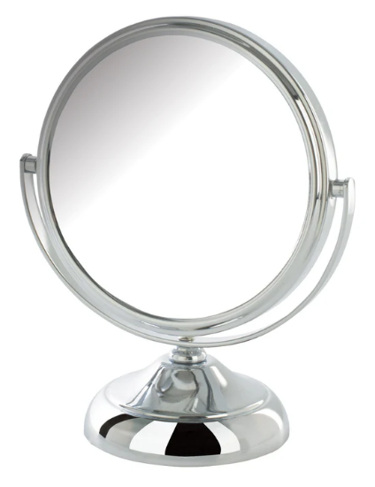 Picture of Jerdon Models Choice Non-Lighted Table Top Mirror Chrome 5.5" 5X-1X Height 7.5" 6/Case